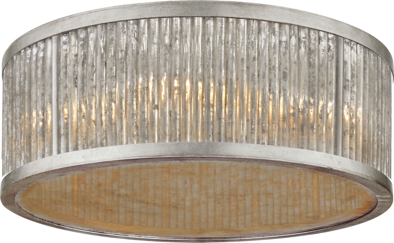 Sophie Medium Flush Mount in Burnished Silver Leaf