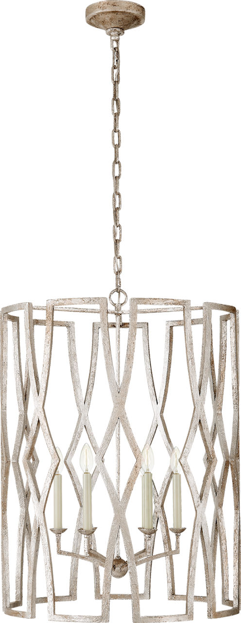 Brittany Large Lantern in Venetian Silver