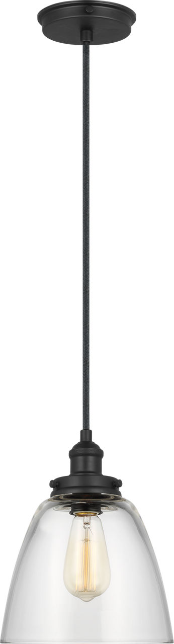 Baskin Dome Pendant in Midnight Black