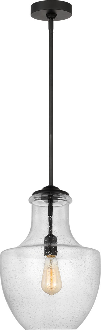 Baylor One Light Pendant in Midnight Black