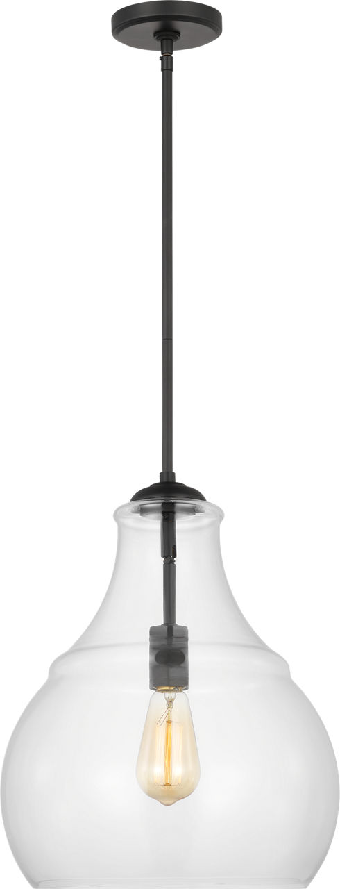 Zola One Light Pendant in Midnight Black