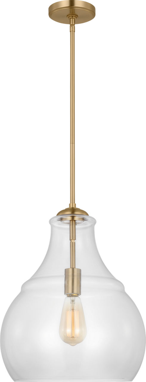 Zola One Light Pendant in Satin Brass