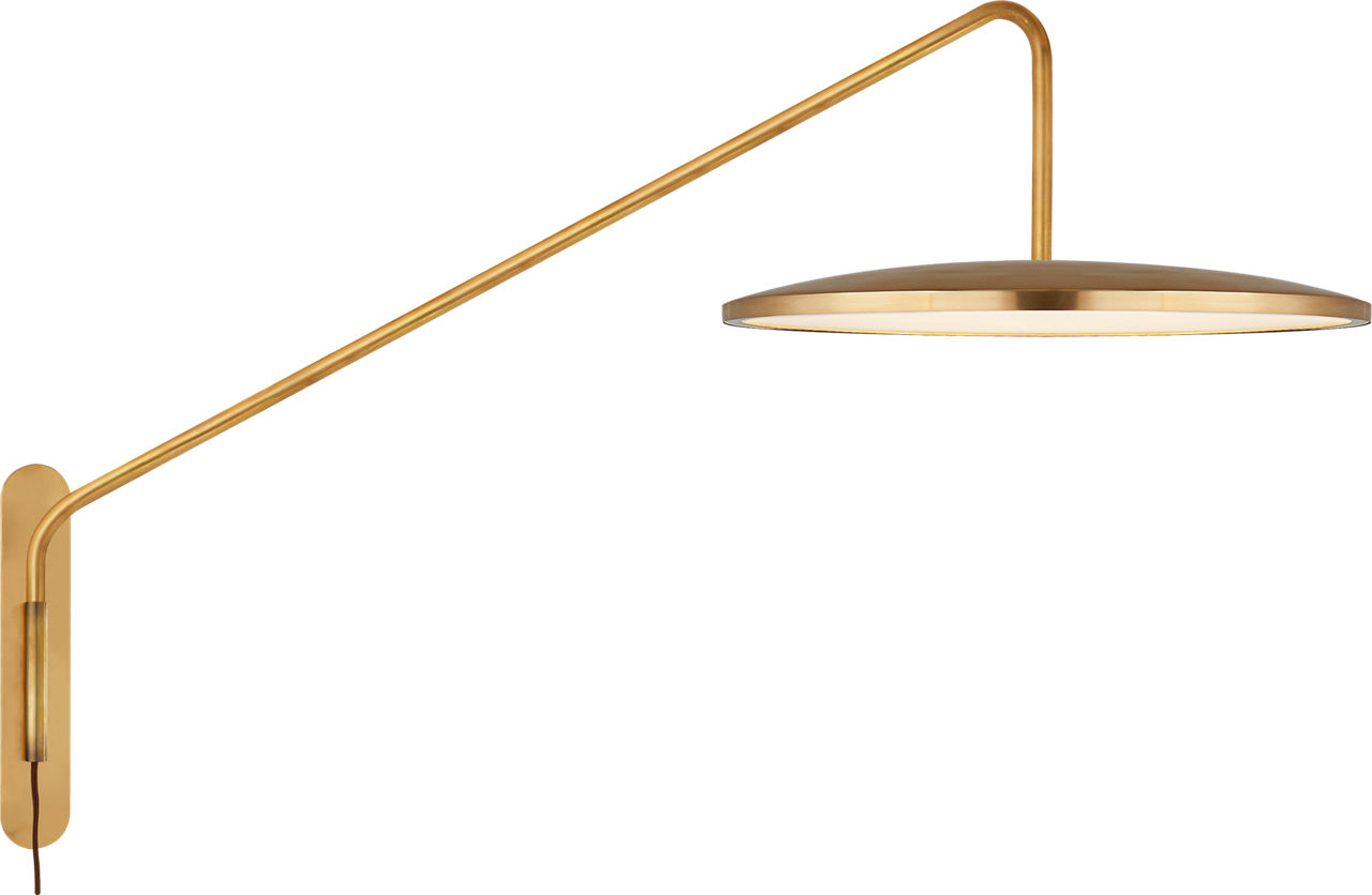 Dot 16" Articulating Wall Light in Natural Brass