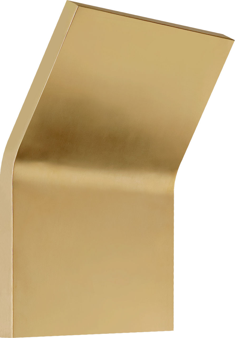 Bend Large Square Light in Natural Brass