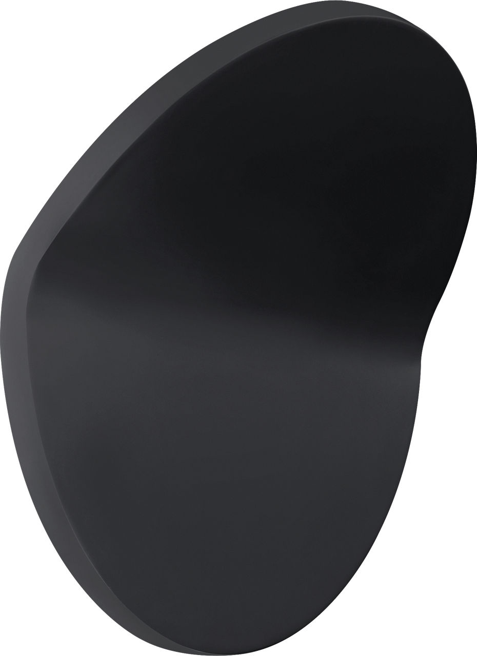 Bend Large Round Light in Matte Black