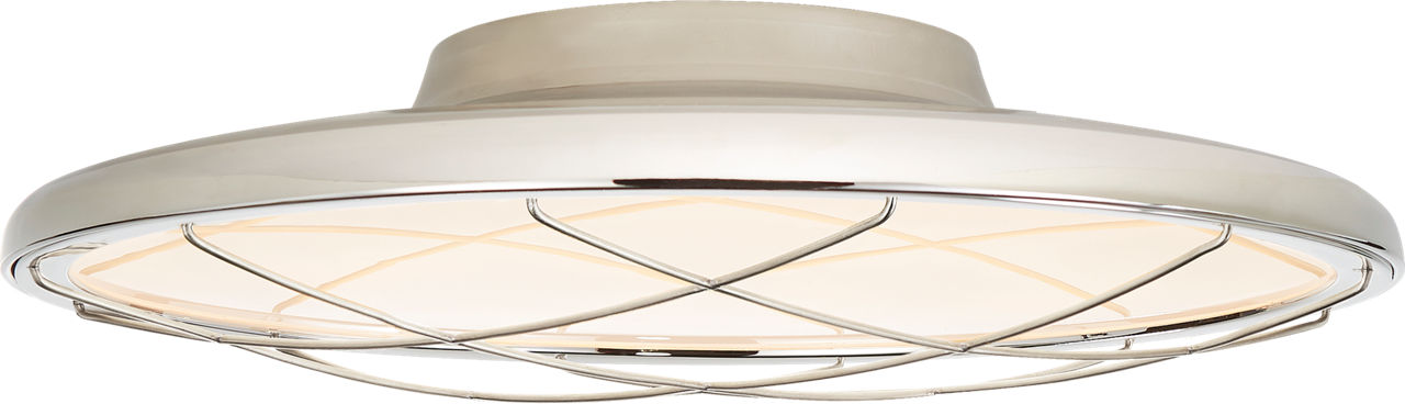 Dot 16" Caged Flush Mount in Polished Nickel