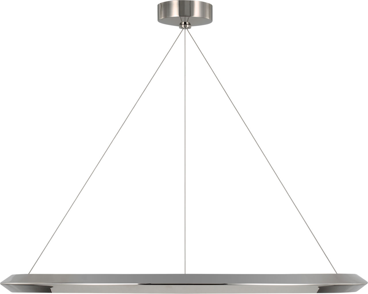 Encircle 38" Ring Chandelier in Polished Nickel