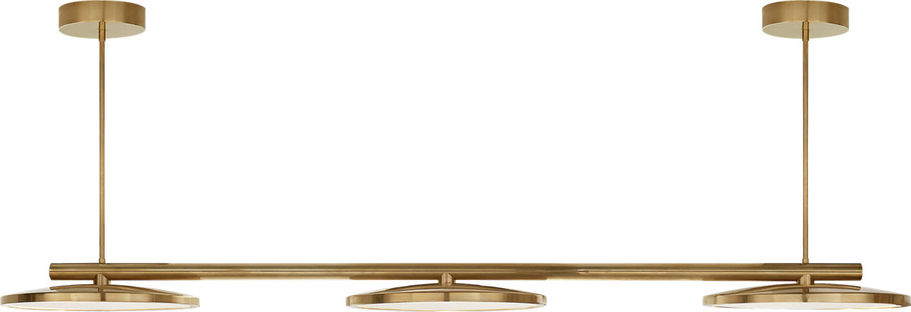 Dot Large Triple Pendant in Natural Brass