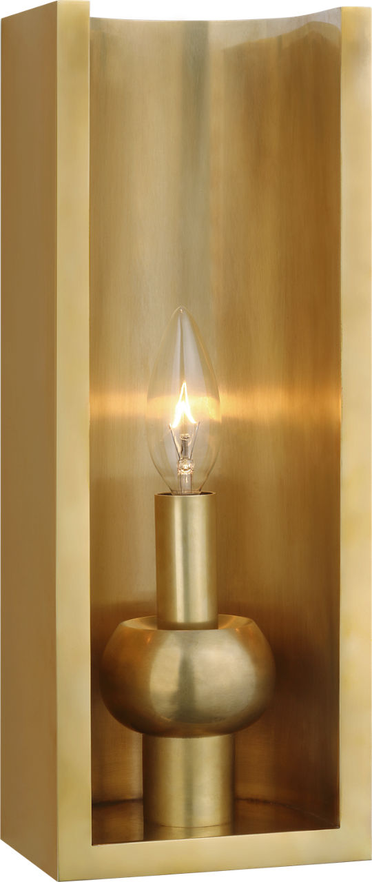 Comtesse Medium Shield Sconce in Hand-Rubbed Antique Brass