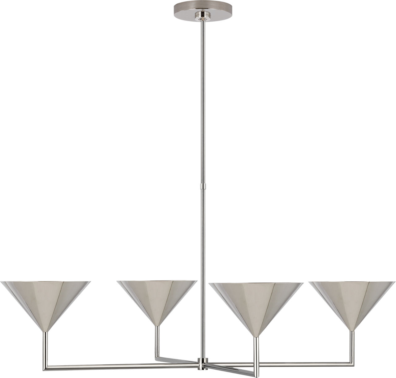 Orsay XL Chandelier in Polished Nickel