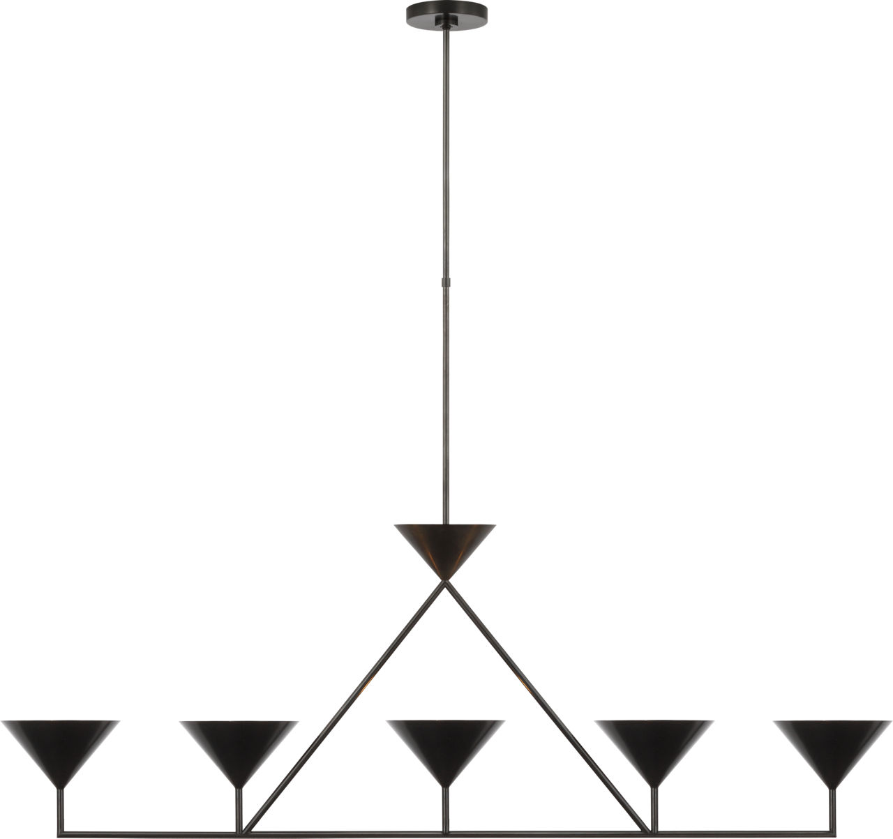Orsay XL 5-Light Linear Chandelier in Bronze