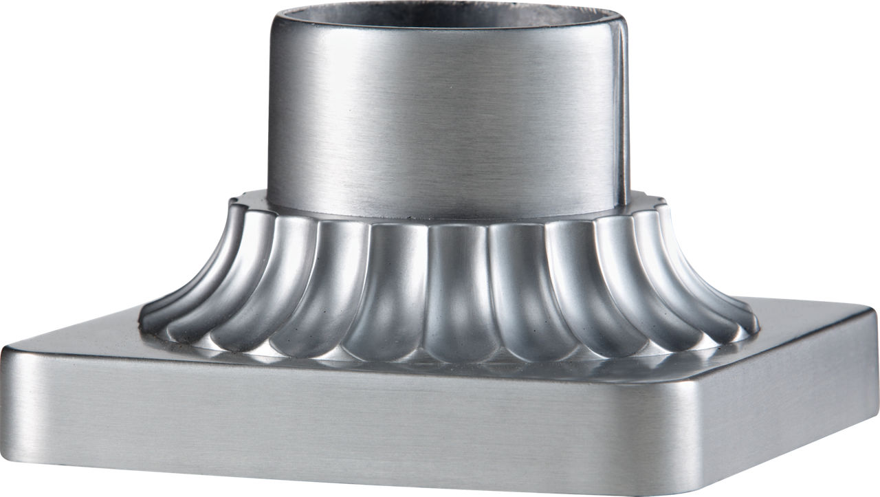 Outdoor Pier Mount in Brushed Aluminum