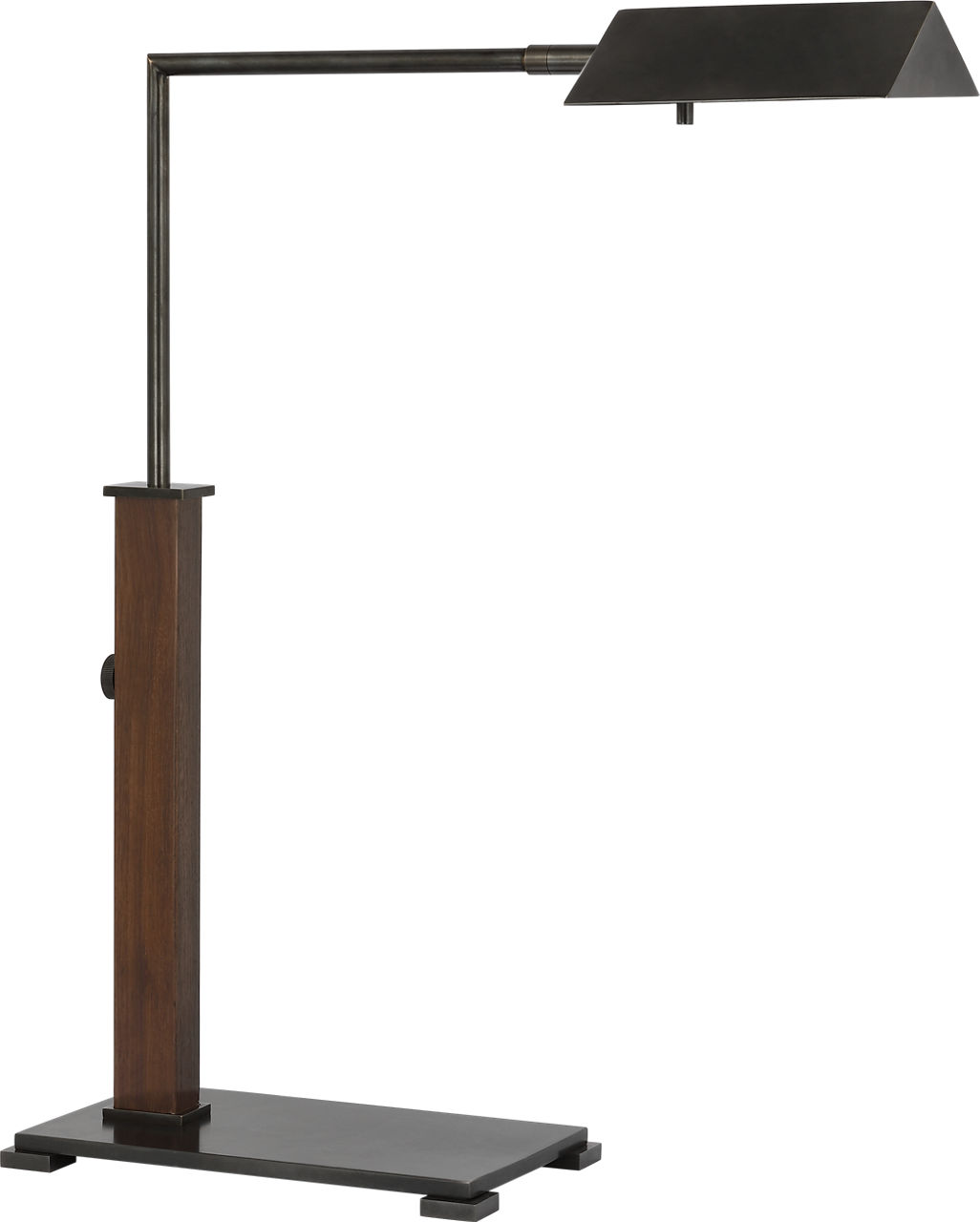 Copse Medium Pharmacy Desk Lamp in Bronze and Dark Walnut