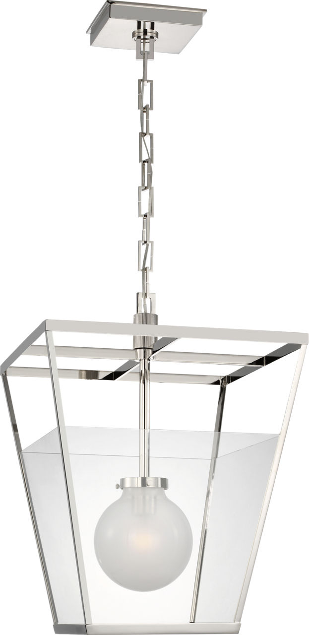 Illume 18" Lantern in Polished Nickel with Clear Glass