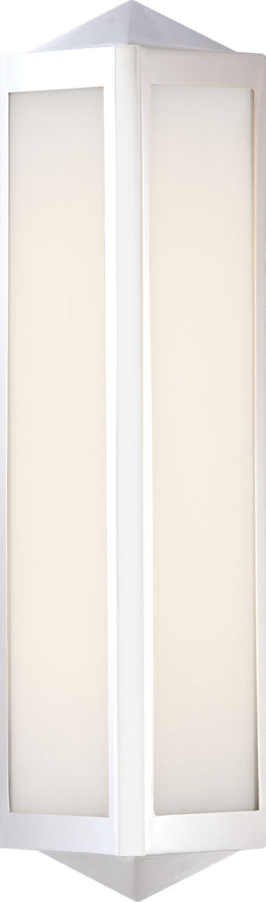 Geneva Small Sconce in Polished Nickel with White Glass