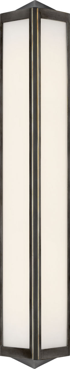 Geneva Medium Sconce in Bronze with White Glass