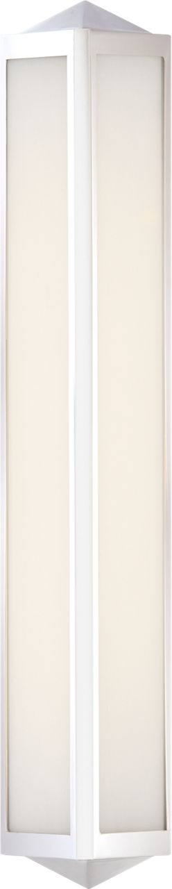 Geneva Medium Sconce in Polished Nickel with White Glass