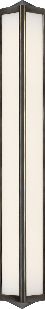 Geneva Large Sconce in Bronze with White Glass