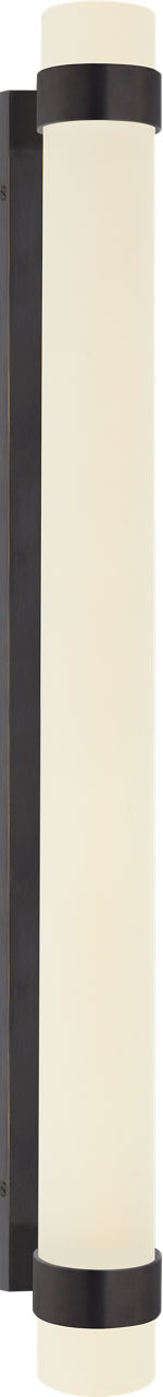 Barton Grande Bath Sconce in Bronze with Etched Crystal