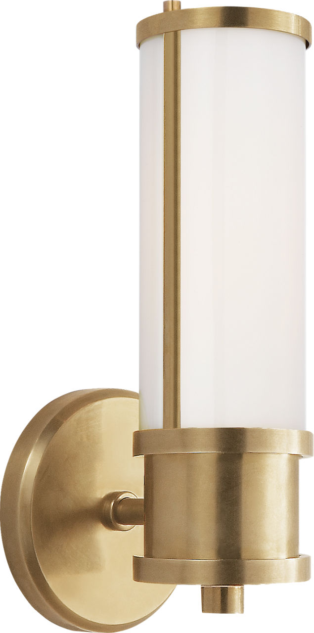 Lichfield Single Sconce in Natural Brass