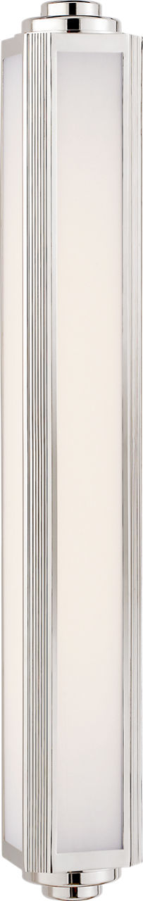 Keating Large Sconce in Polished Nickel with White Glass