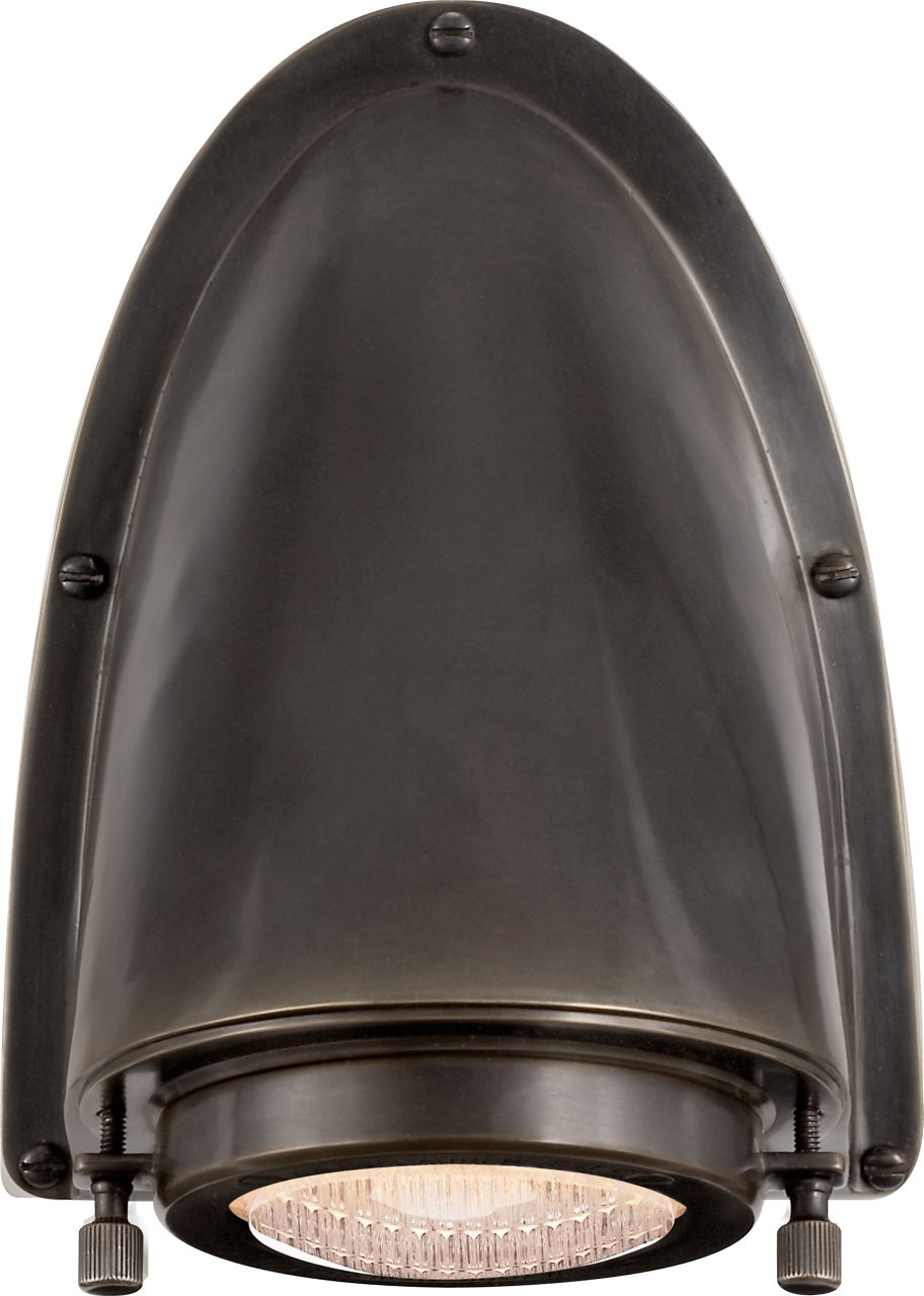 Grant Small Sconce in Bronze with Industrial Prismatic Glass