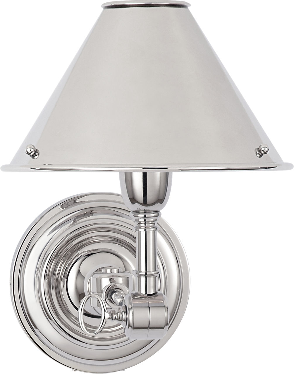 Anette Single Sconce in Polished Nickel