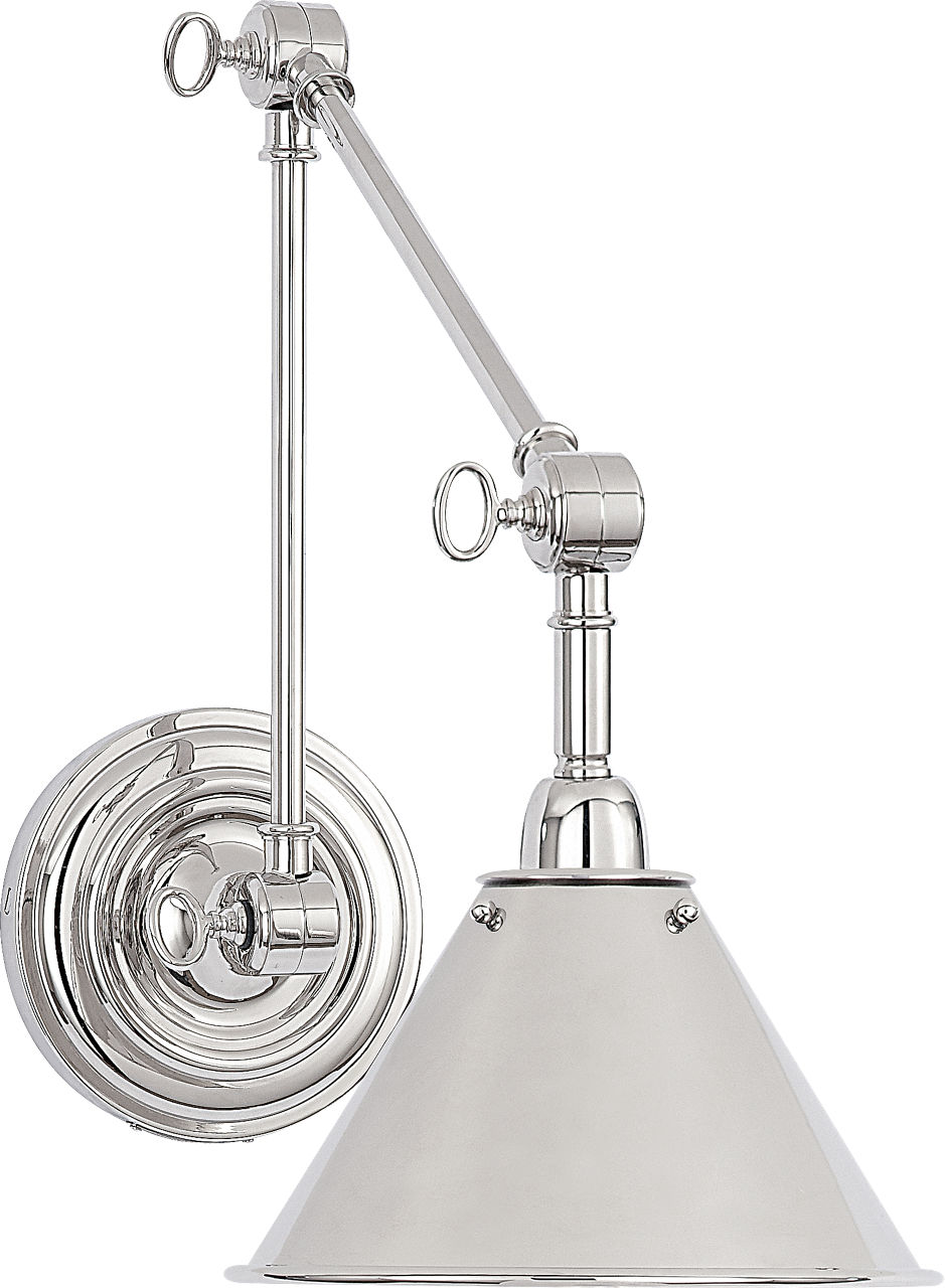 Anette Library Light in Polished Nickel