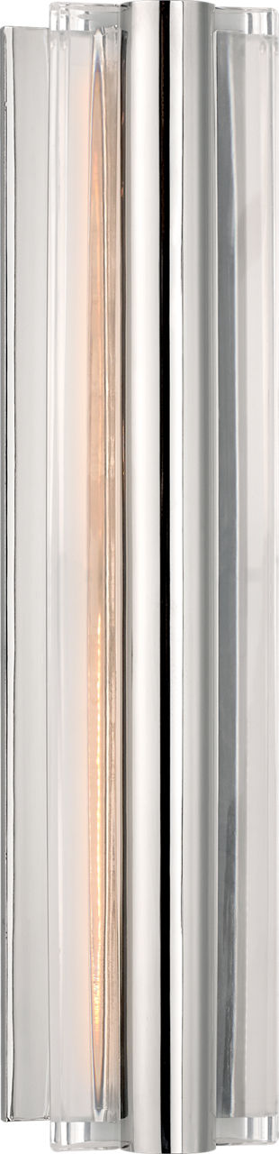 Daley Medium Linear Sconce in Polished Nickel with Crystal