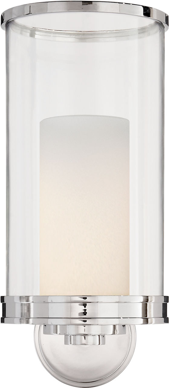 Modern Hurricane Sconce in Polished Nickel