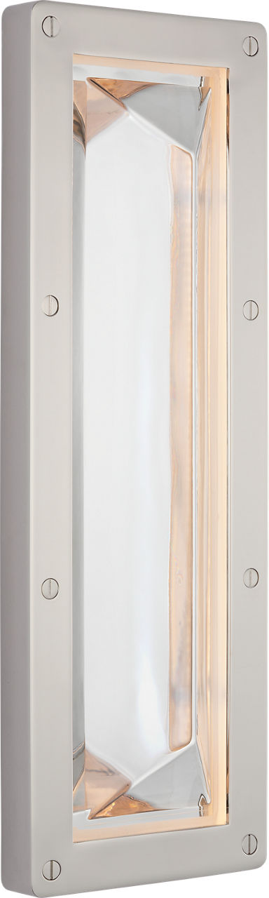 Rolland 16" Sconce in Polished Nickel and Clear Glass
