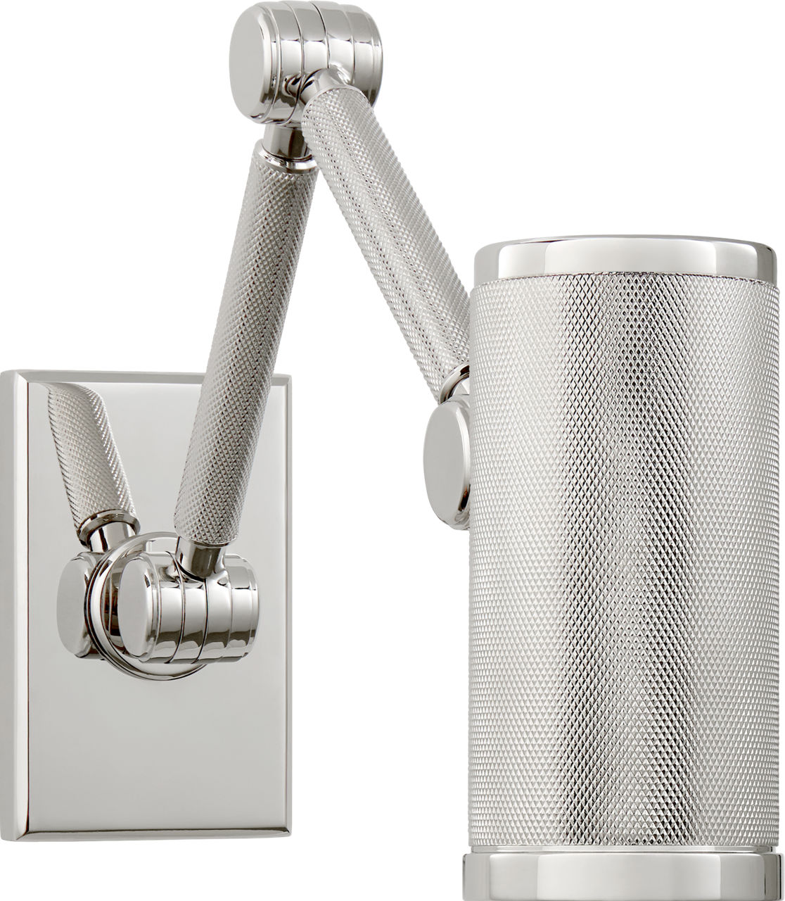 Barrett Mini Double Arm Bed Light in Polished Nickel