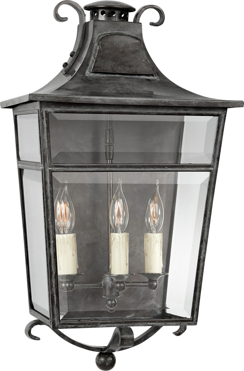 Carrington Medium Sconce in French Rust with Clear Glass