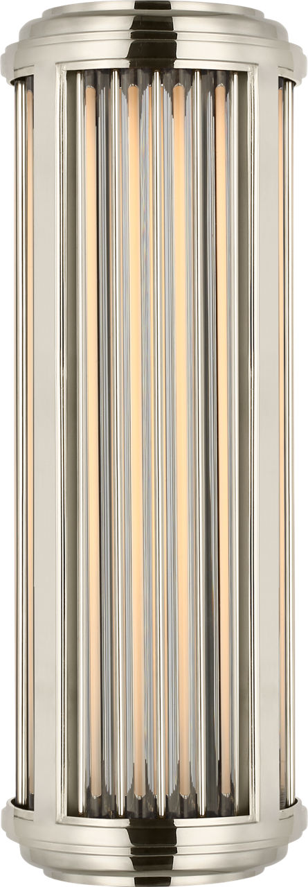 Perren Small Wall Sconce in Polished Nickel and Glass Rods
