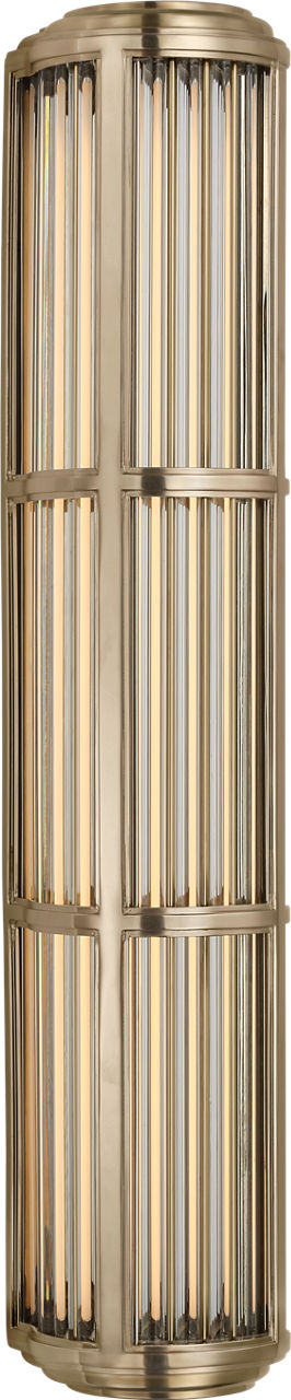 Perren Large Wall Sconce in Natural Brass and Glass Rods