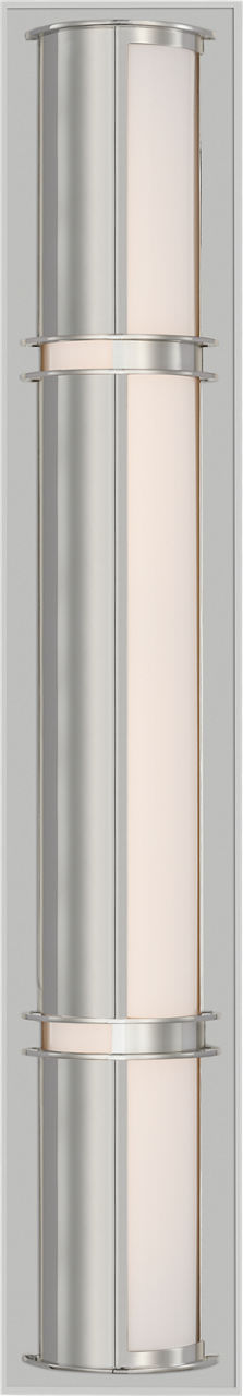 Strever 26" Shielded Bath Light in Polished Nickel with White Glass