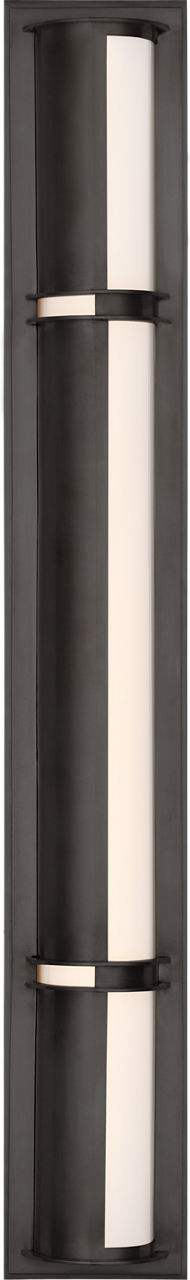 Strever 32" Shielded Bath Light in Bronze with White Glass