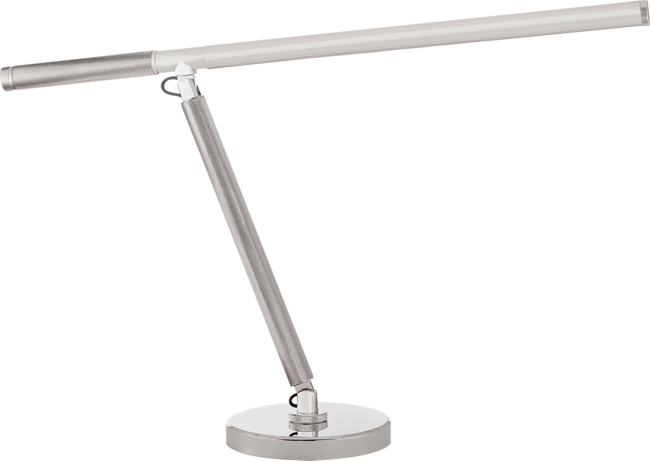 Barrett Knurled Boom Arm Desk Light in Polished Nickel