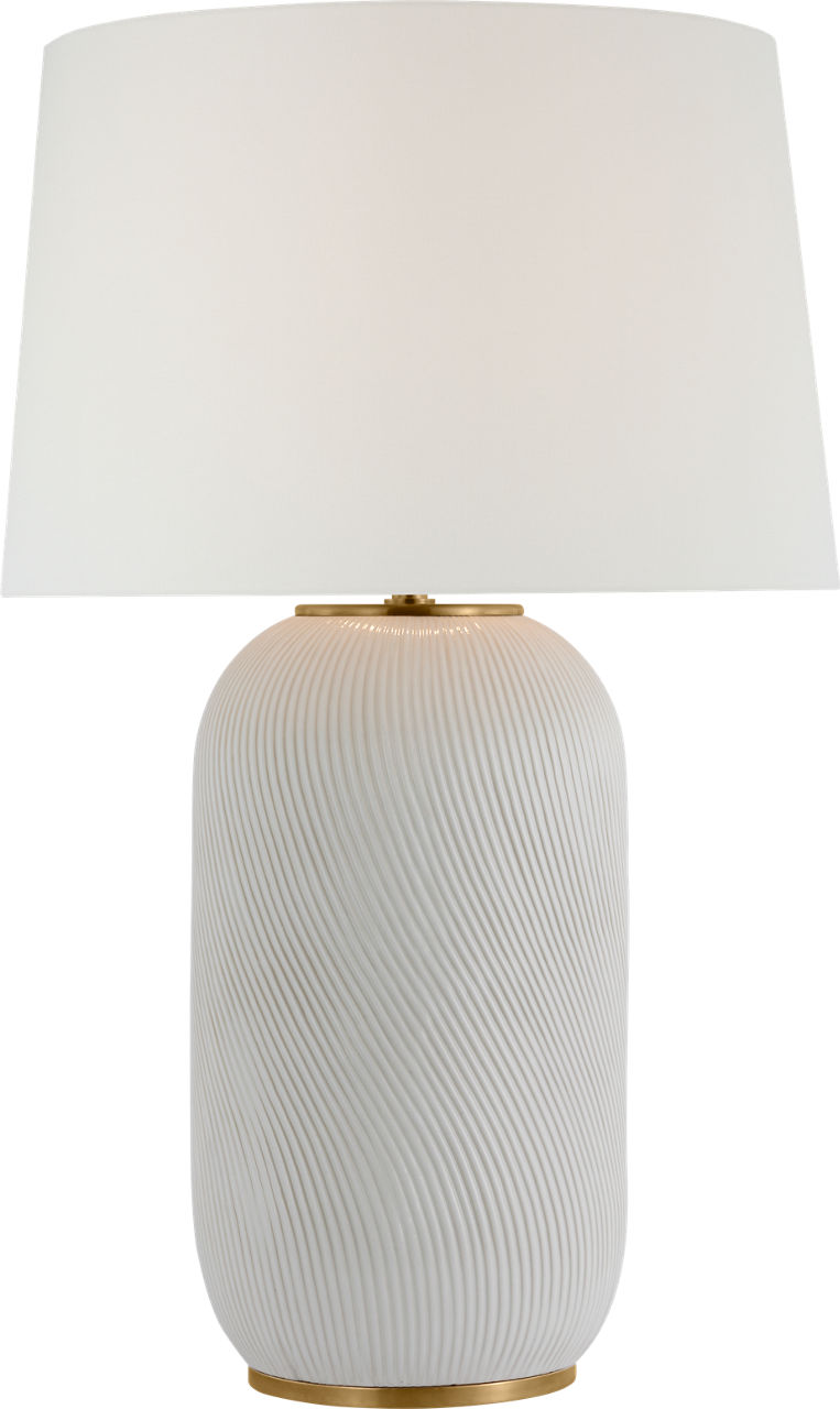 Mirelle Extra Large Table Lamp in Ivory with Linen Shade