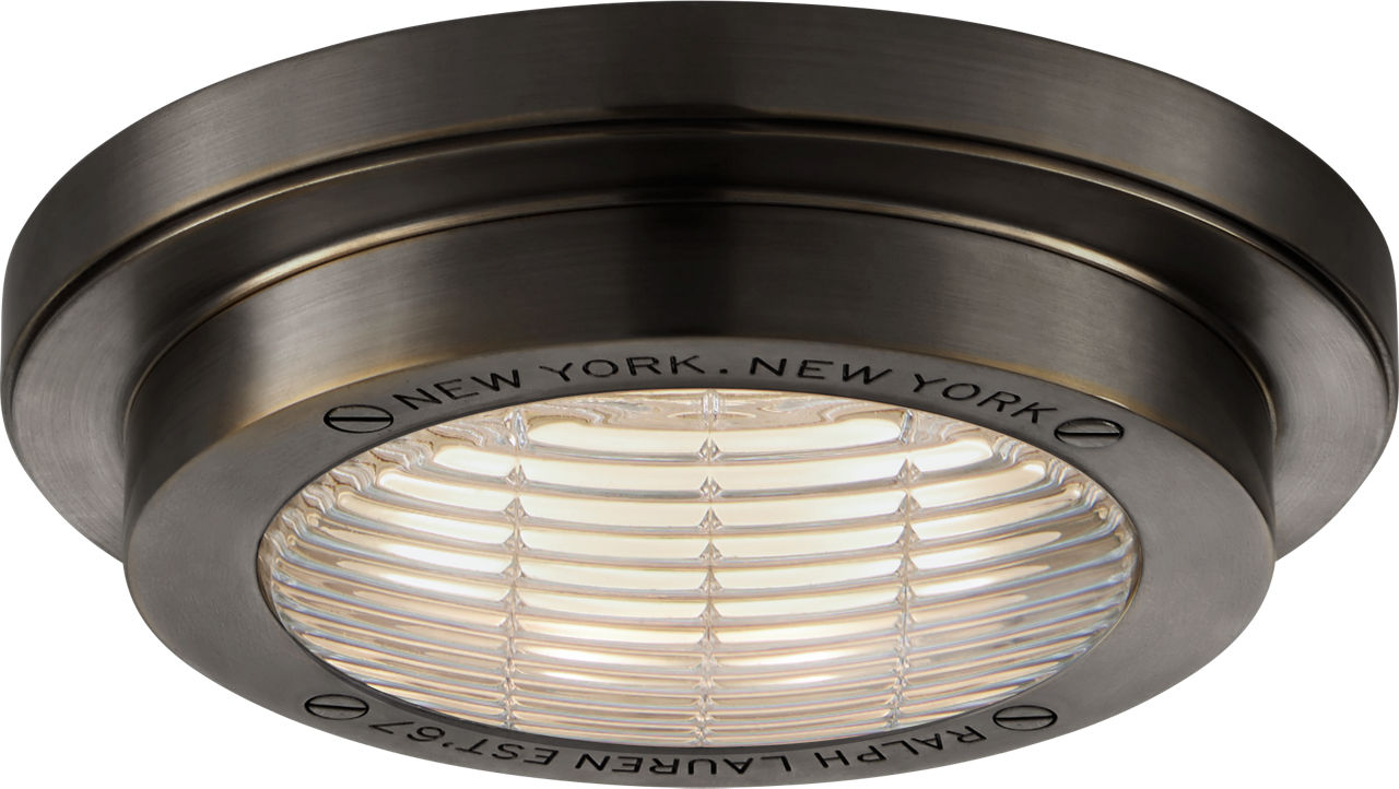 Grant 6.25" Solitaire Flush Mount in Bronze