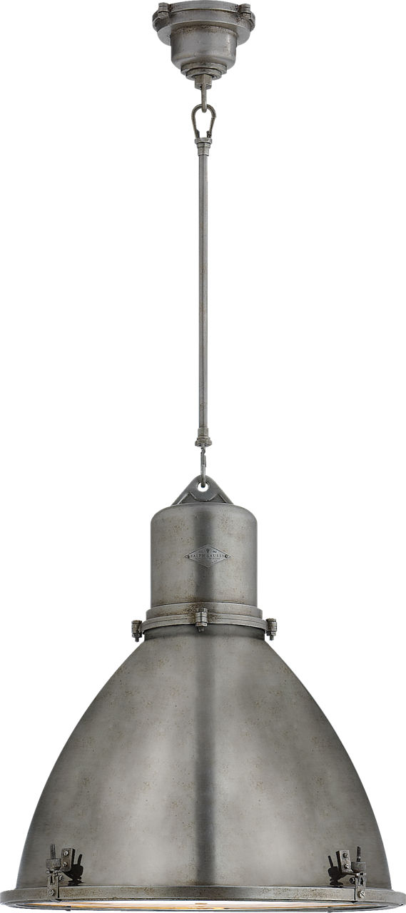 Fulton Large Pendant in Industrial Steel