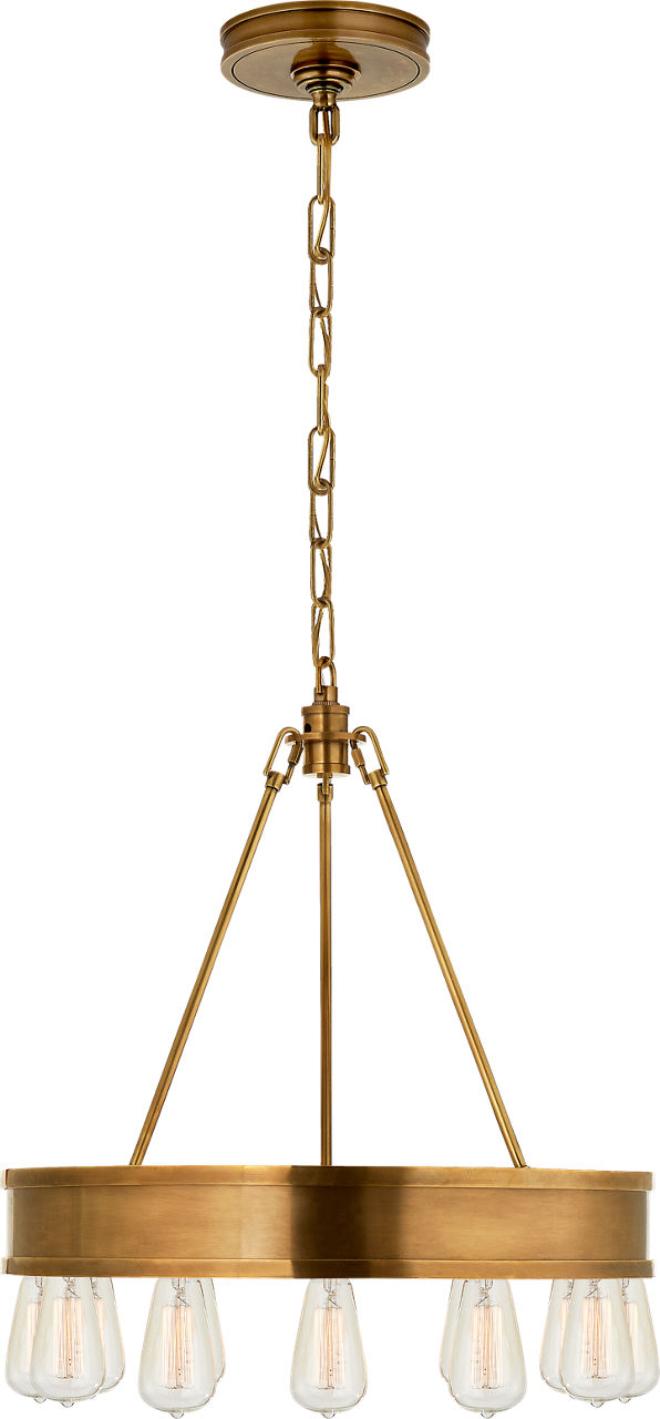 Roark 20" Modular Ring Chandelier in Natural Brass