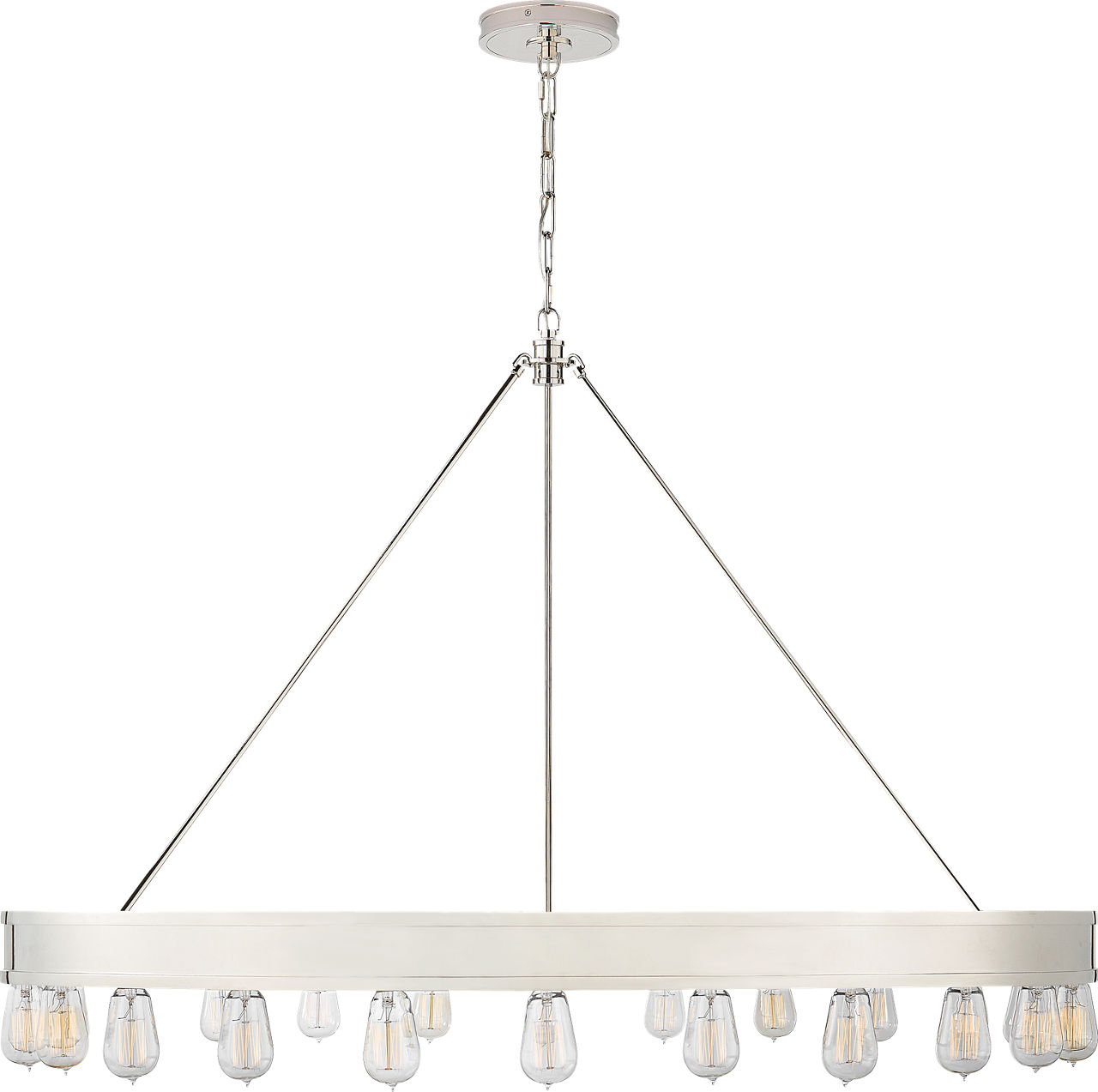 Roark 50" Modular Ring Chandelier in Polished Nickel