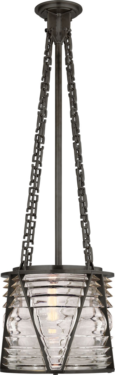 Chatham Small Lantern in Bronze with Clear Glass