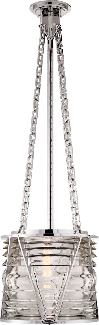 Chatham Small Lantern in Polished Nickel with Clear Glass