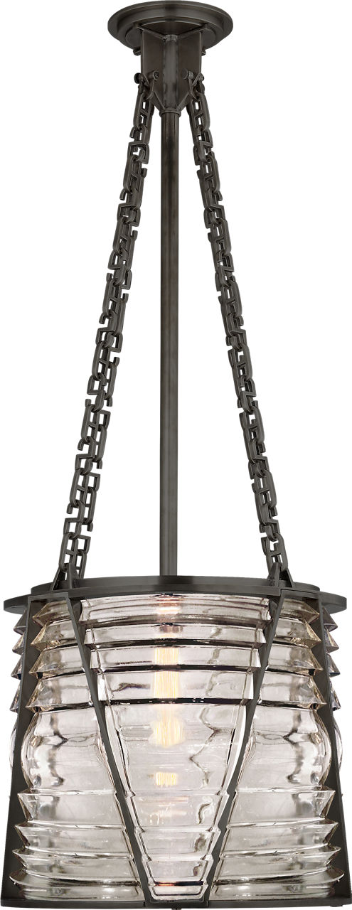 Chatham Large Lantern in Bronze with Clear Glass