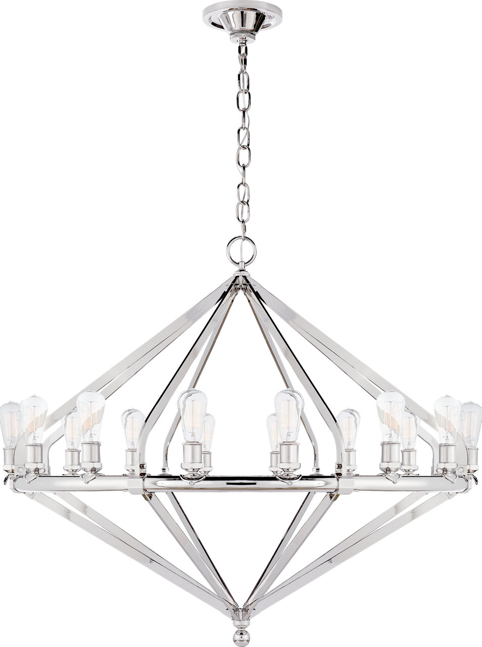 Archer Extra Large Chandelier in Polished Nickel