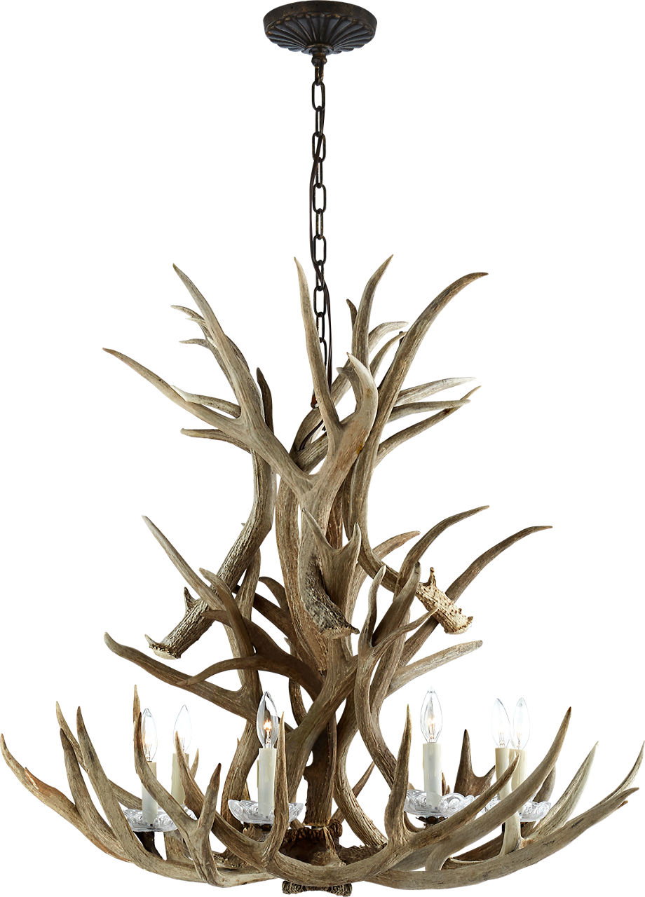 Straton Single Tier Chandelier in Natural Bone