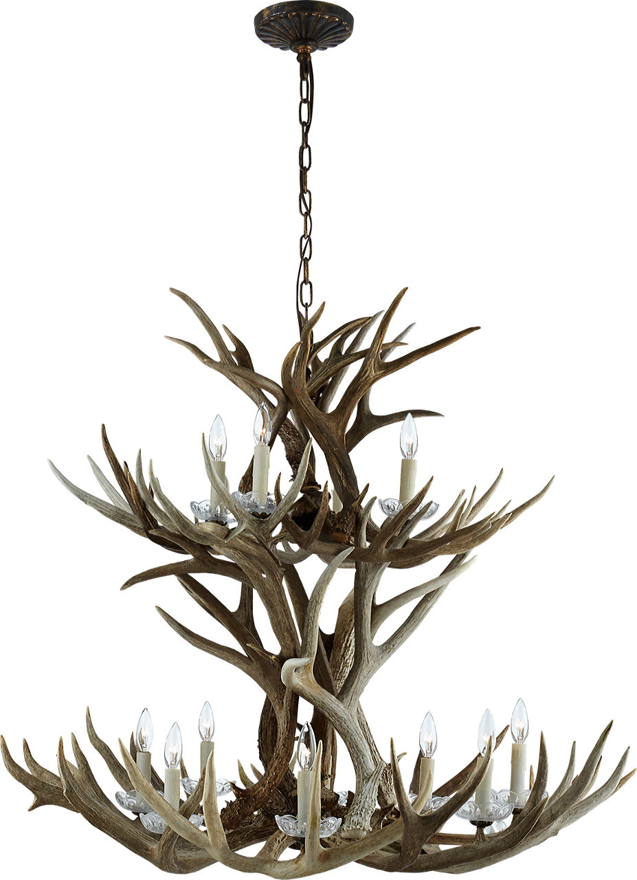 Straton Double Tier Chandelier in Natural Bone
