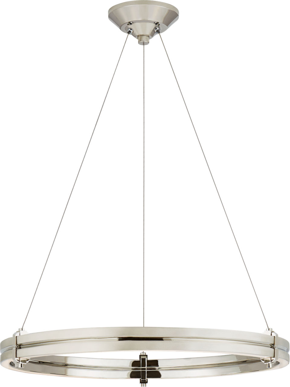 Paxton 24" Ring Chandelier in Polished Nickel